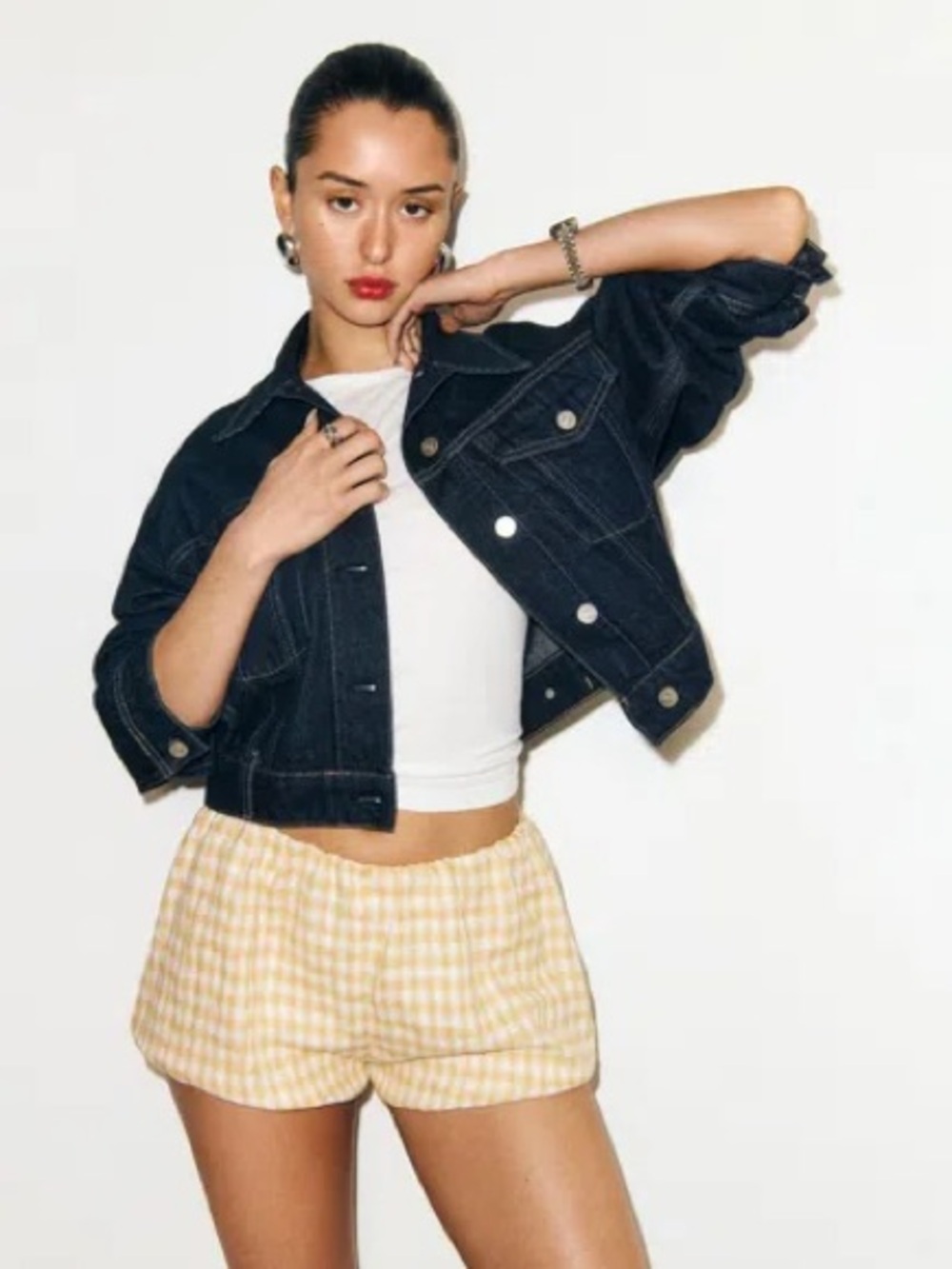 Reformation yellow check bloomers
